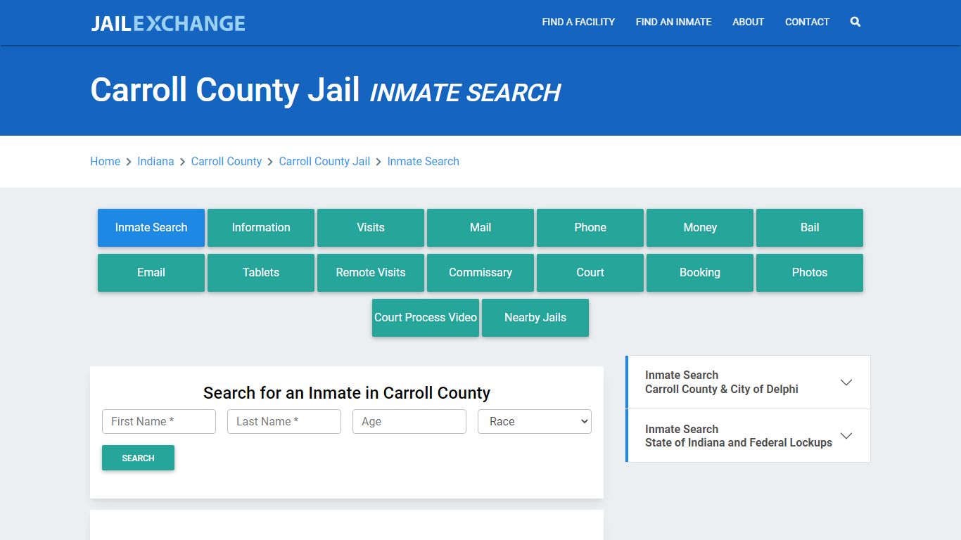 Carroll County Jail, IN Inmate Search: Roster & Mugshots